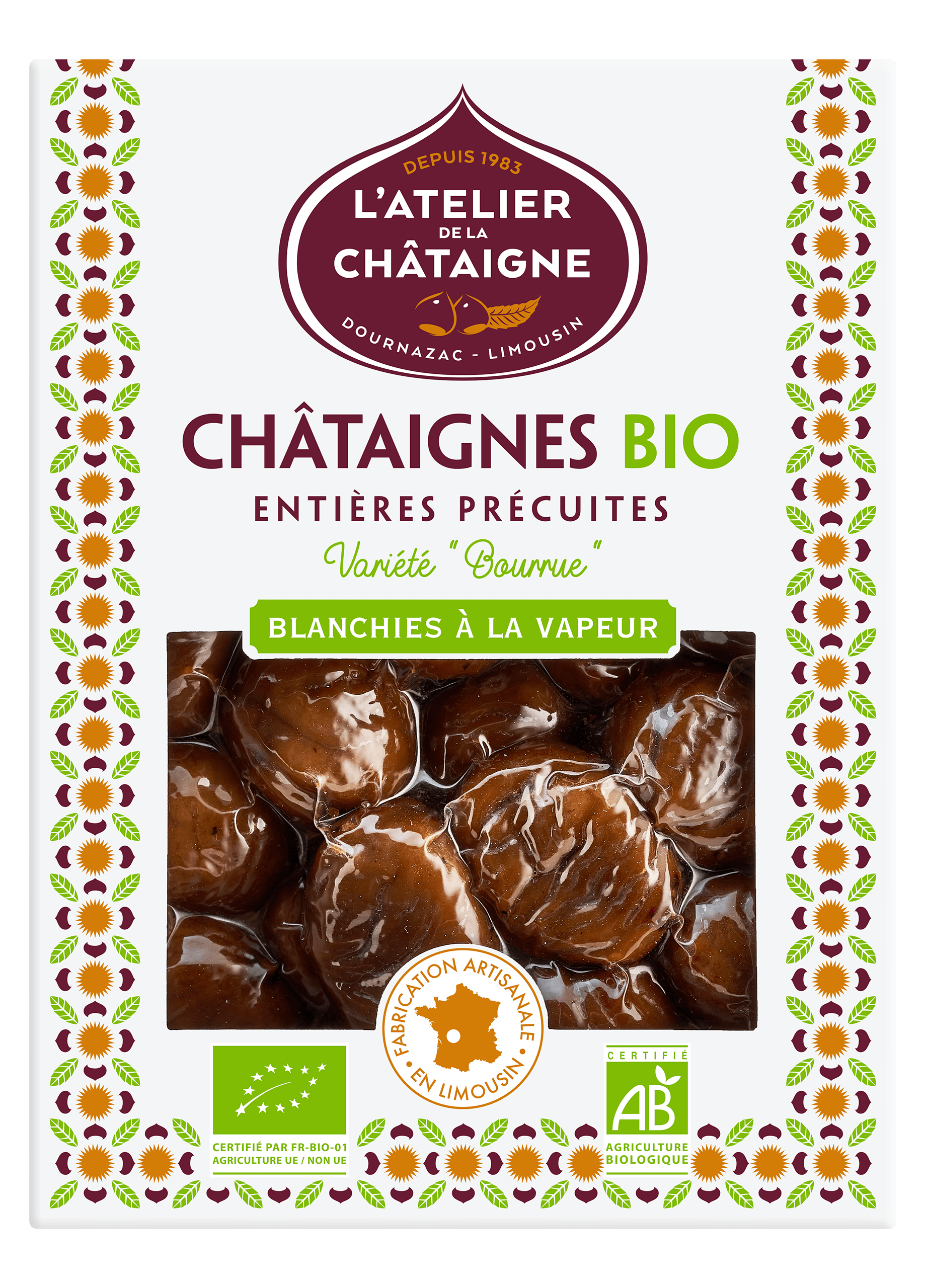 Châtaignes entières Bio précuites | L'Atelier de la châtaigne